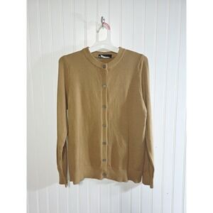 Women's Wool Knit Cardigan Brown Size Large